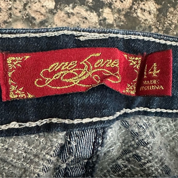 One5one Womens Dark Stretch Denim Jeans Sz 14 - Picture 6 of 14